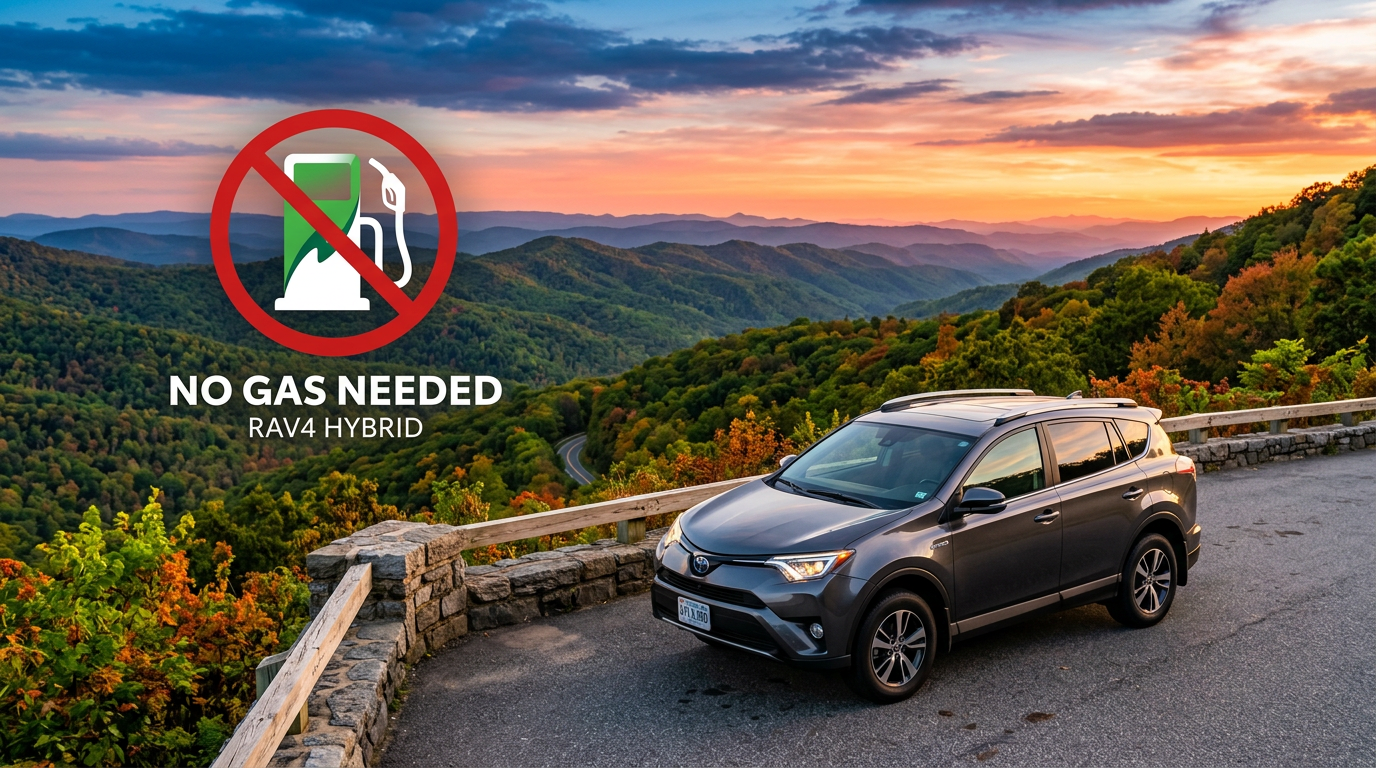 Fuel-efficient SUV at Appalachian overlook — beat gas prices Bristol TN May 2026