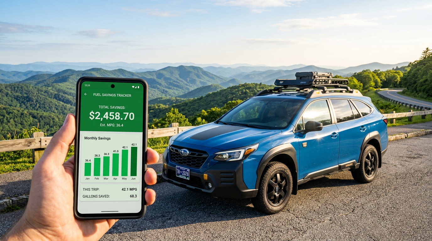 Blue crossover SUV — fuel efficient used cars Bristol TN gas price alert Memorial Day 2026